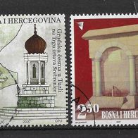 010) Bosnien-Herzegowina 2007 Trinkwasserbrunnen Mi. Nr. 482/84 gestempelt