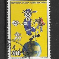 022) Bosnien-Herzegowina 1995 Weltposttag Mi. Nr. 25 gestempelt