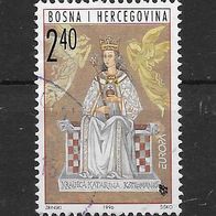 024) Bosnien-Herzegowina (Kroatische Post) 1996 Königin Mi. Nr. 28y gestempelt