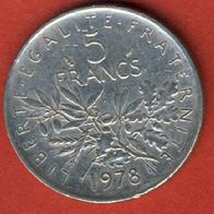 Frankreich 5 Francs 1978