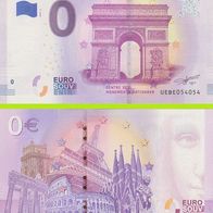 0 Euro Schein Arc de Triomphe - Paris UEBE 2019-2 selten Nr 66755