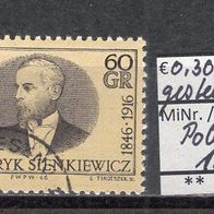 Polen 1966 120. Geburtstag von Henryk Sienkiewicz MiNr. 1664 gestempelt -1