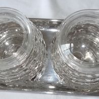 DK WMF Konfitüren-Set Servierteller + 2 Gläser rund m Deckel Vintage gebraucht gut er