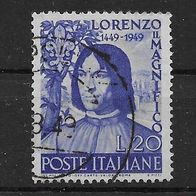 008) Italien 1949 Lorenzo de Medici Mi. Nr. 782 gestempelt