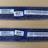 2* Desktop RAM Memory NANYA 1GB PC2-6400 DDR2 800 MHz 240 Pins