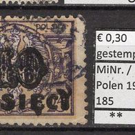 Polen 1923 Freimarken MiNr. 185 gestempelt