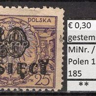 Polen 1923 Freimarken MiNr. 185 gestempelt -1