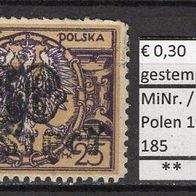 Polen 1923 Freimarken MiNr. 185 gestempelt -3