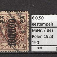 Polen 1923 Freimarken MiNr. 190 gestempelt -1