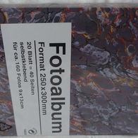 DK Fotoalbum 20 Blatt grau selbstklebend Format 25x30 unbenutzt neuwertig noch orig