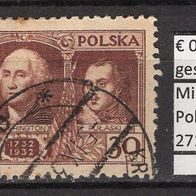 Polen 1932 200. Geburtstag von George Washington MiNr. 271 gestempelt -2
