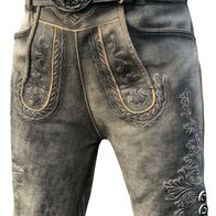 Herren Trachten Lederhose Kurze Lederhose Oktoberfeste Lederhose mit Gürtel Gr,48