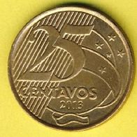 Brasilien 25 Centavos 2013