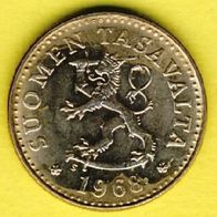 Finnland 10 Penniä 1968 rar
