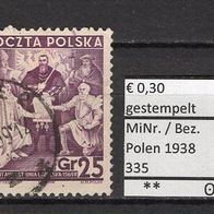 Polen 1938 20 Jahre Republik Polen MiNr. 335 gestempelt -1