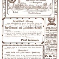 Grimmen"Heimatgeschichtliche Plauderei über Bürger von Grimmen und Kreisgeb.". Teil 2