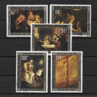 081) Kongo 1980 Gemälde Mi. Nr. 744/48 kpl. Satz gestempelt