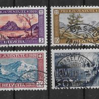 001) Schweiz 1929 Pro Juventute Mi. Nr. 235/38 kpl. Satz gestempelt