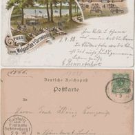 Corswandt-Wolgast-Litho-AK 1898 Gruss vom Wolgast-See, Erh.2