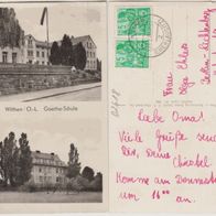 Wilthen-AK-1969 Oberlausitz Goethe Schule als Foto-Karte, Erh.2