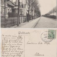 Wittenburg-AK-1909 Bahnhofstraße mit Bahnhof, Erh.1