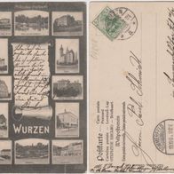 Wurzen-AK-1900 Mehrbildkarte mit 12 Bildern, Erh.2