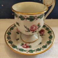 Genori Porzellan Italien Mokkatasse Ziertasse Goldrand sehr gut erhalten Rarität