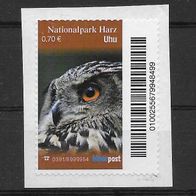 100) Biberpost - Nationalpark Harz ungestempelt auf Papier