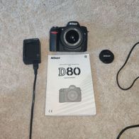 Nikon D80 DSLR Camera with 18-55mm Lens, Battery, Charger, Manual - Only 11,725 Shutt