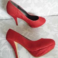Damen High Heels 39 rot von * S. Angel * Pumps Schuhe Ball Fest Weihnachten
