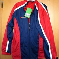 Joggingjacke Trainingsanzugsjacke Erima rot blau weiß Gr. 4 NEU