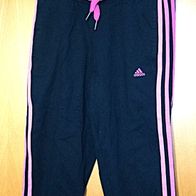 Sporthose 3/4 lang Adidas schwarz pink Gr. 152