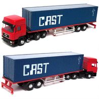 MAN F90 ´86 HD, Container-Sz., rot-dunkelblau Cast, Ep4 Lemke MiNis / Herpa Spur N