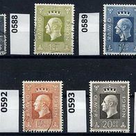 Norwegen Mi. Nr. 587 + 588 + 589 + 590 + 591 + 592 + 593 + 598 o <