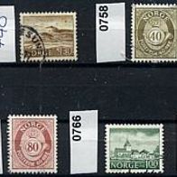 Norwegen Mi. Nr. 739 + 740 + 758 + 759 + 760 + 762 + 766 + 783 o <