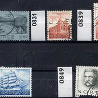 Norwegen Mi. Nr. 804 + 831 + 839 + 840 + 849 o <