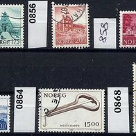 Norwegen Mi. Nr. 855 + 856 + 858 + 859 + 864 + 868 o <