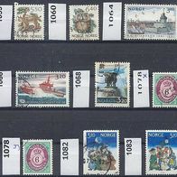 Norwegen Mi. Nr. 1059 + 1060 + 1064 + 1066 + 1068 + 1078x + 1078y + 1082 + 1083 o <