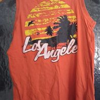 Top orange mit Aufdruck - Dognose - Gr. 134/140