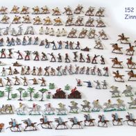 Konvolut * 152 alte farbige Zinnfiguren um 1900 Flachfiguren * Indianer Araber etc