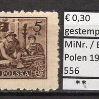 Polen 1950 Wiederaufbau von Warschau MiNr. 556 gestempelt -2