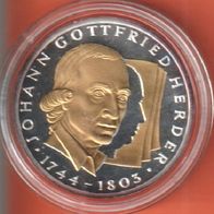 1994 BRD Johann Gottfried Herder 10 DM mit Goldapplikation