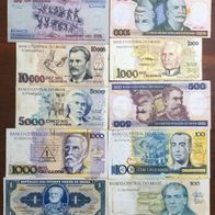Lot 10 Paper Money Banknotes Brazil Old 039399