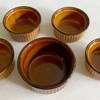 5 Keramik-Auflaufförmchen, feuerfest für Mikrowelle und Backofen, Dipform