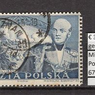 Polen 1950 100. Todestag von Jozef Bem MiNr. 670 gestempelt