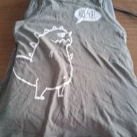 Top khaki mit Aufduck - H&M - Gr. 122/128