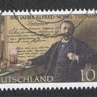 BRD Sondermarke " 100 Jahre Alfred-Nobel Tetamend" Michelnr. 1828 0