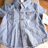 Blaues Jeanshemd - Gr. 68 - Carter`s - neu