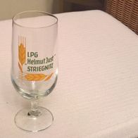 Bier-Glas DDR - LPG Helmut Just Striegnitz