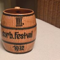 Bier-Krug - 3. Sorbisches Festival 1972 - Fass III sorb DDR
